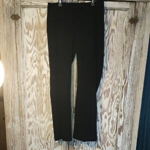 Harve Benard Black Straight Leg Pants With Button Detaile